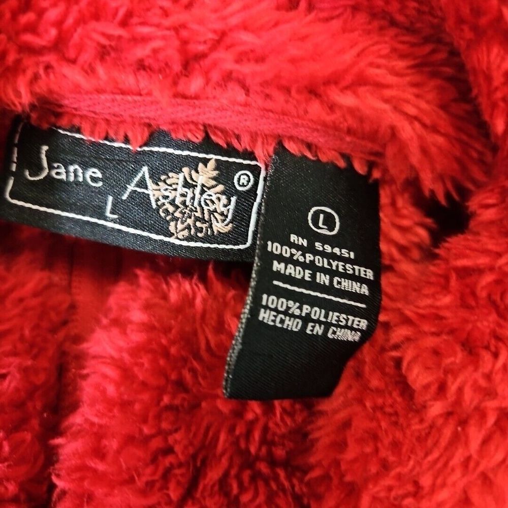 jane ashley vest Red Lg fleece full zip - Picture 8 of 10